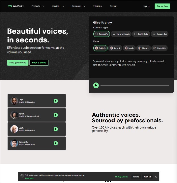 wellsaid voice generator