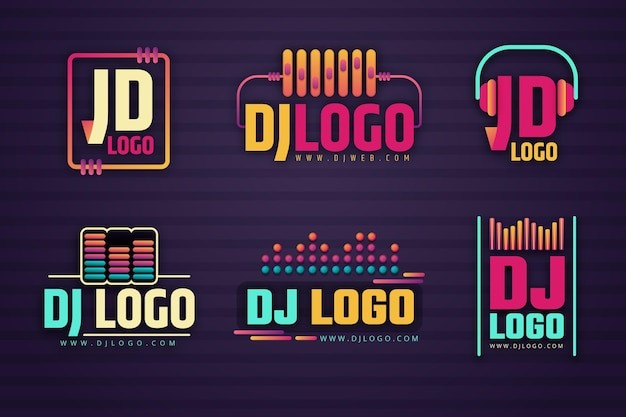 colors of dj logos