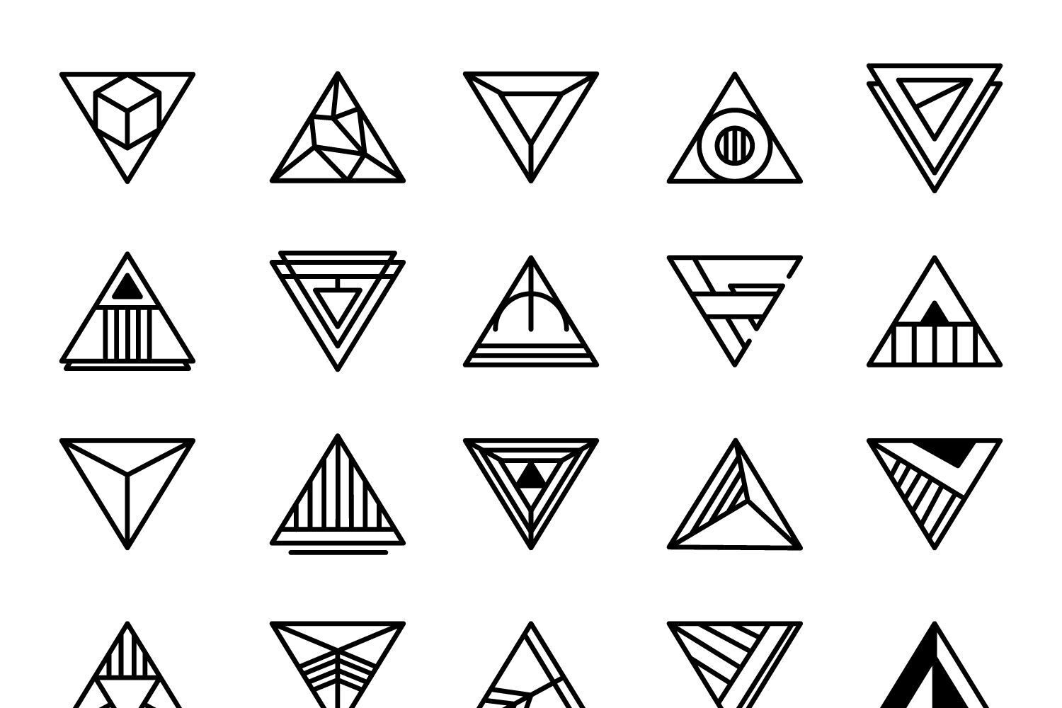 combination triangle logos