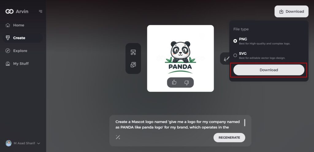 download your panda logo