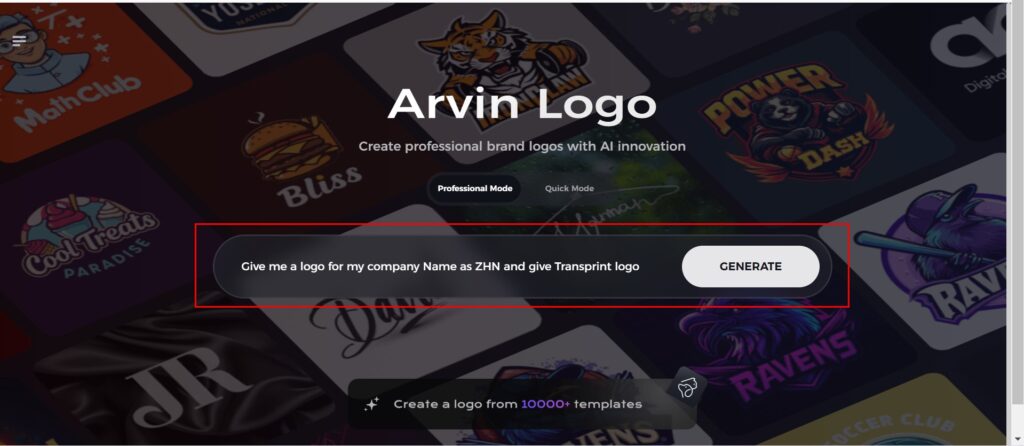 input company information to get logo in your Styles