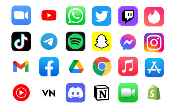 Compare the design evolution of Snapchat to other logos