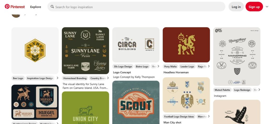 pinterest logo design inspiration