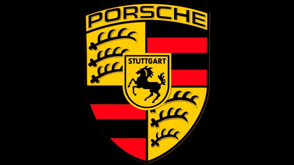 porsche yellow logos