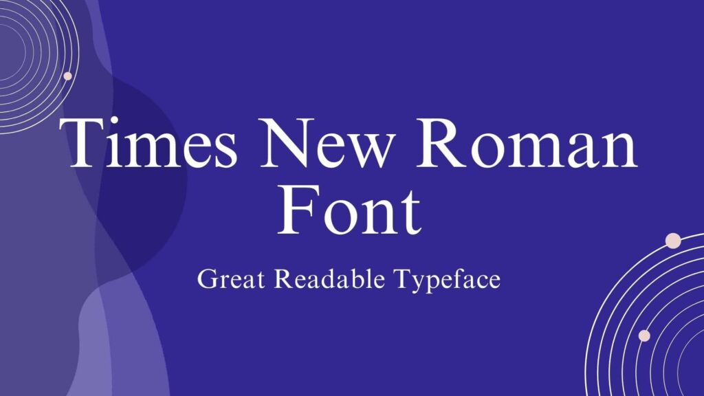 times new roman 