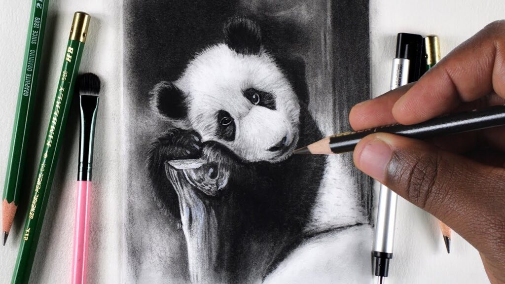 realistic panda logo