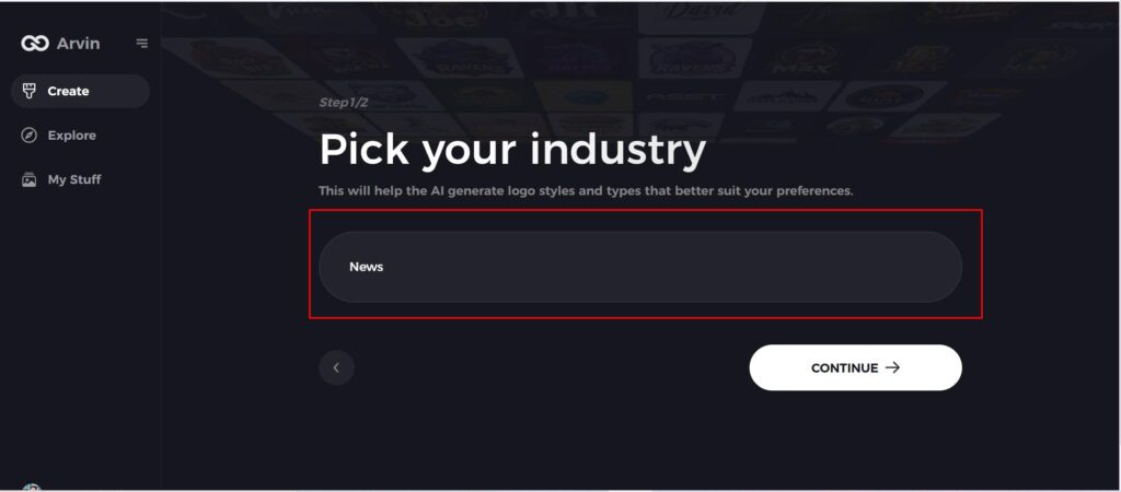 give industry name as to make example Script logo