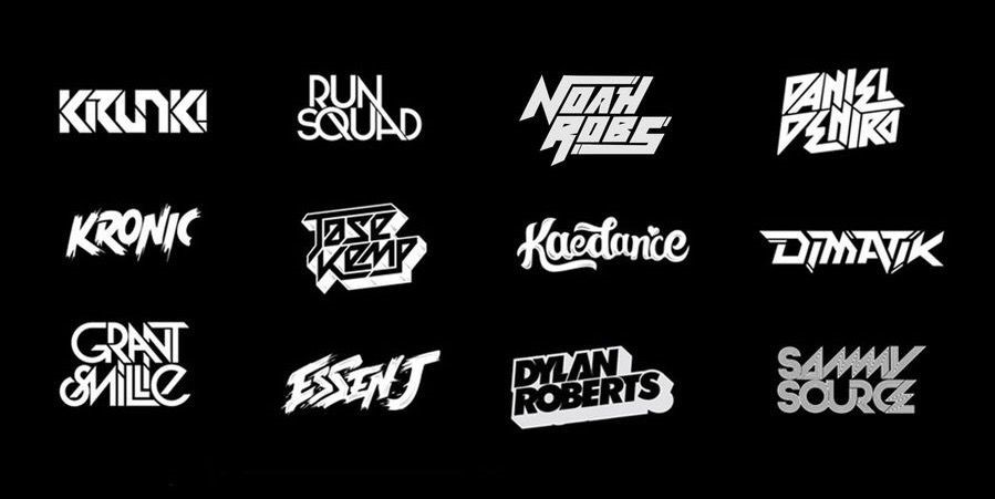 typography dj logos