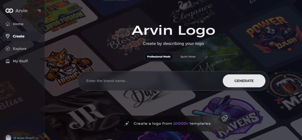 logo creation page