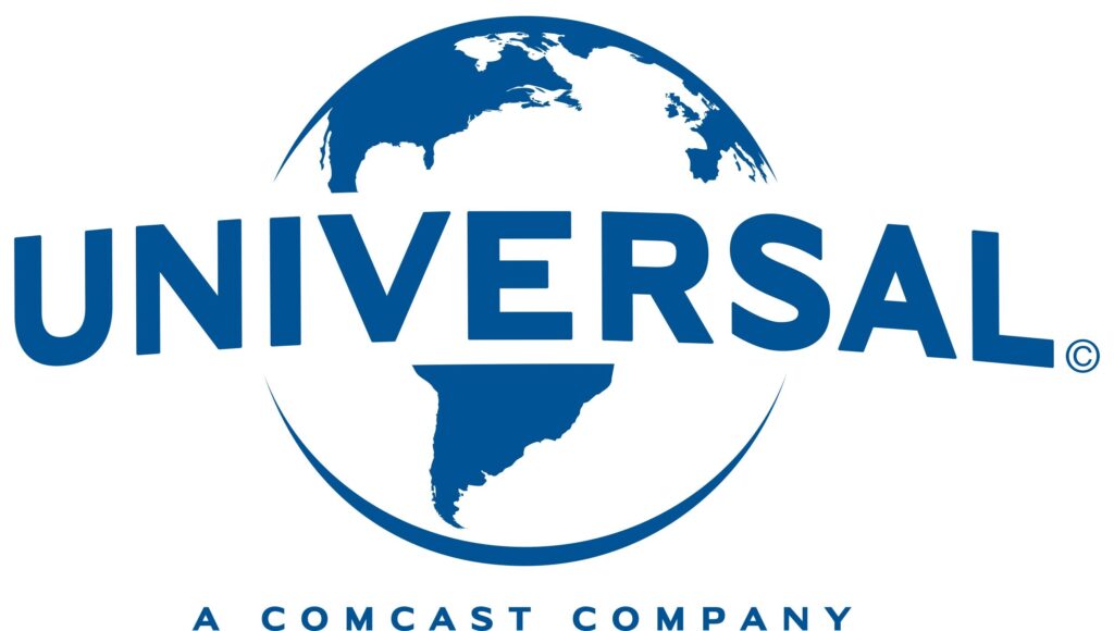 Movie company logos: Universal Pictures. A rotating globe with the word "Universal" prominently displayed.