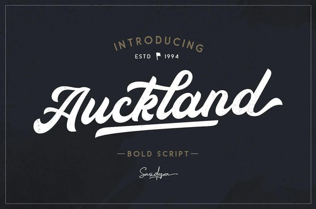 aukland baseball font