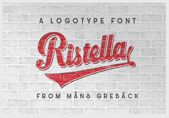 baseball font of ristella