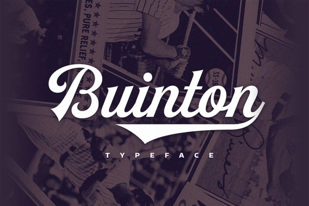 buinton baseball font