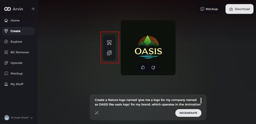 customize oasis logo