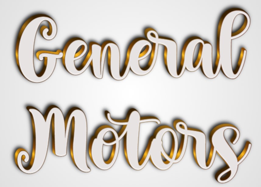 font of general motors logo