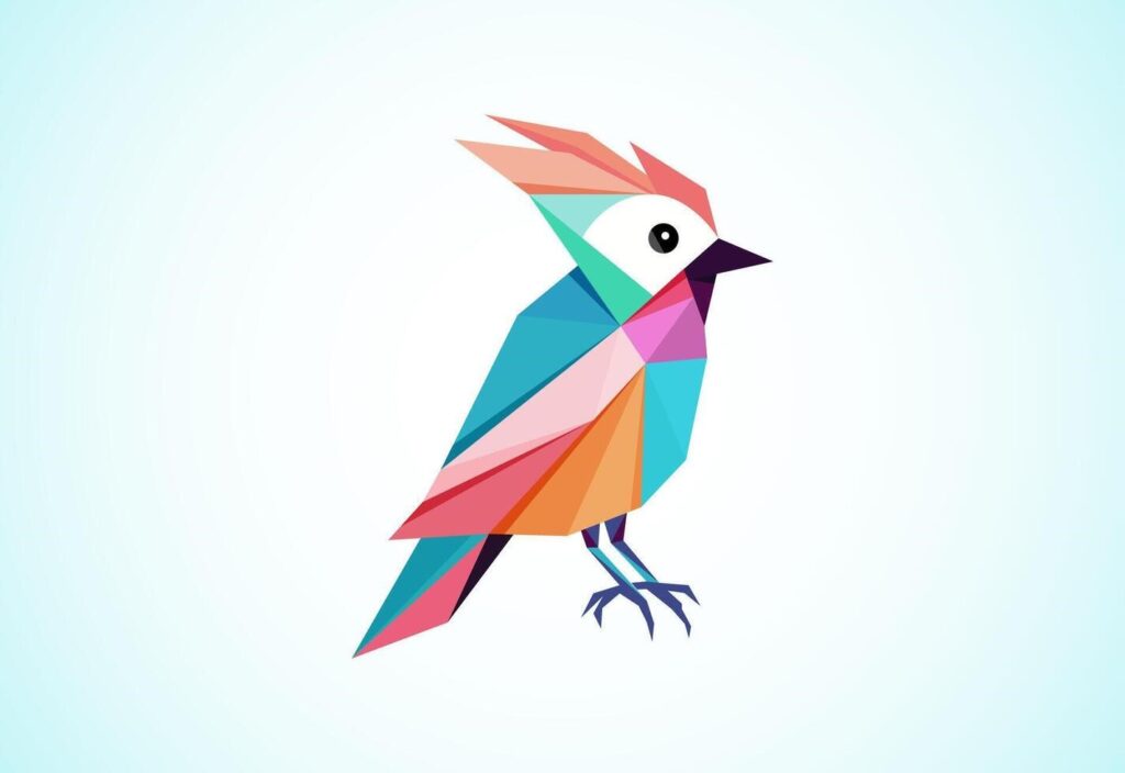 geometric bird logo