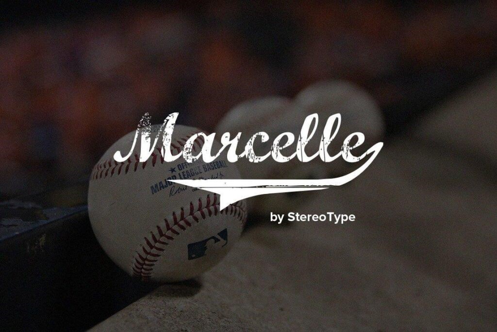 marcelle baseball font