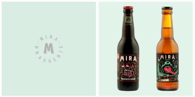 mira brewery beer logo