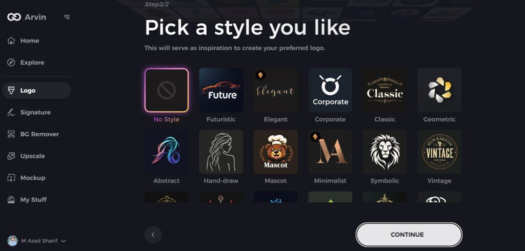 select a design style