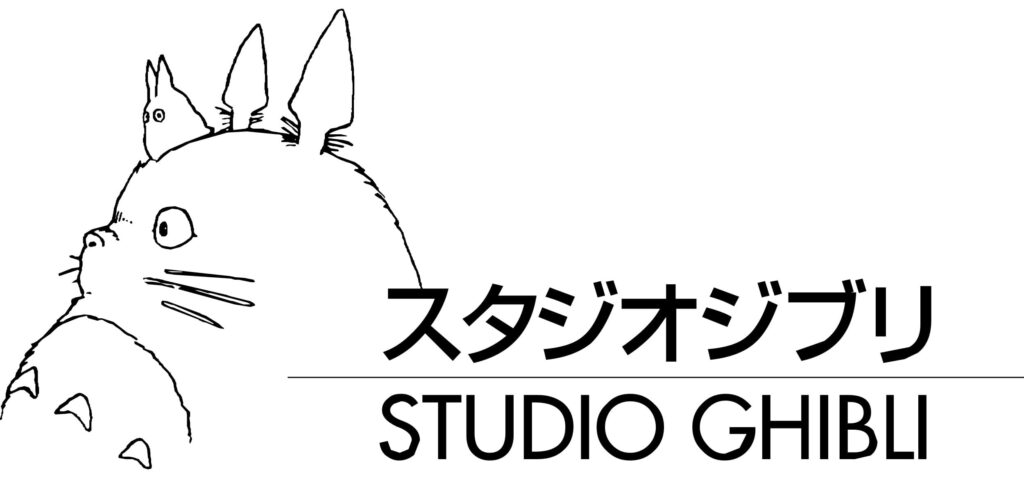 Movie company logos: Studio Ghibli Logo - A minimalist silhouette of Totoro.