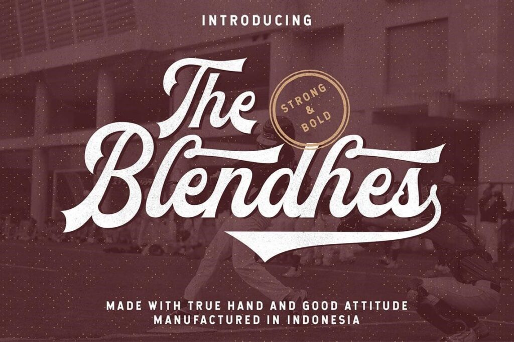 the blendhes baseball font