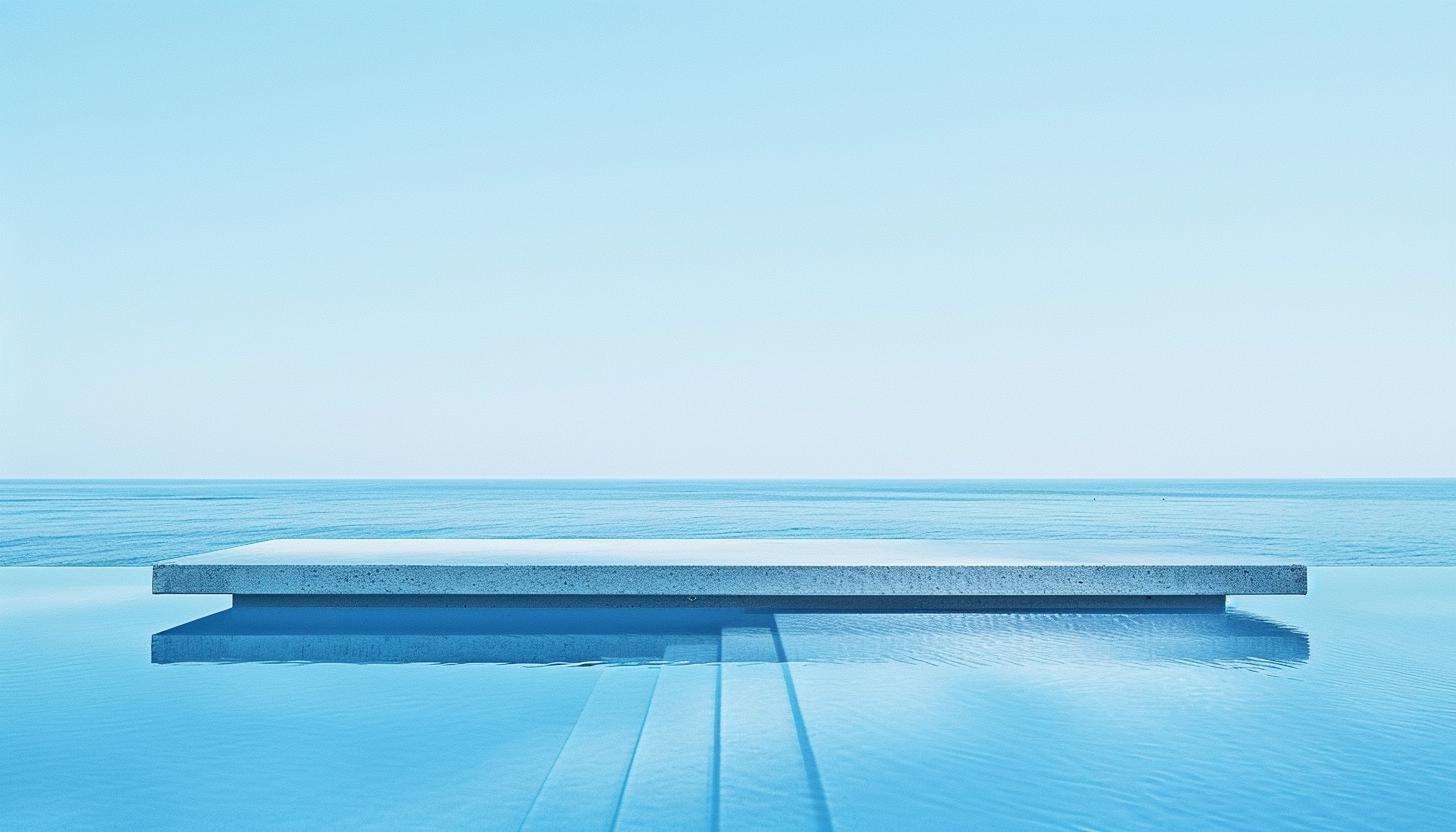 A tranquil blue gradient background symbolizing calmness and depth, highlighting the psychological and emotional influence of blue.