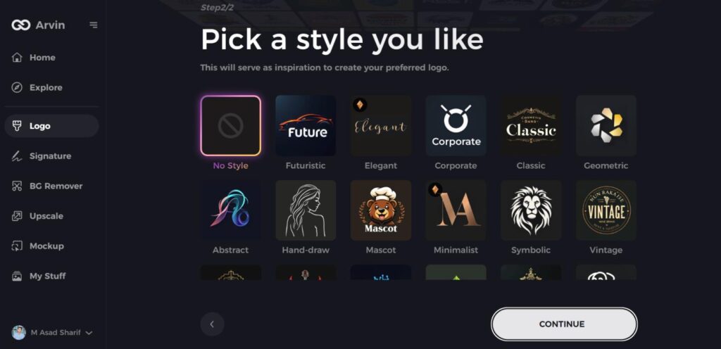 select a design style