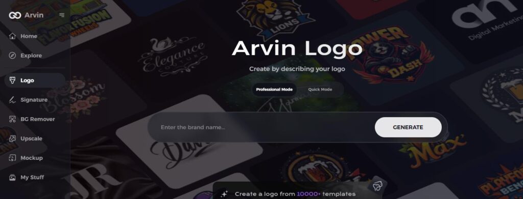 Sign up and log in to Arvin AI