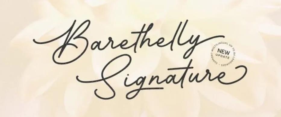 barethelley signature wedding fonts