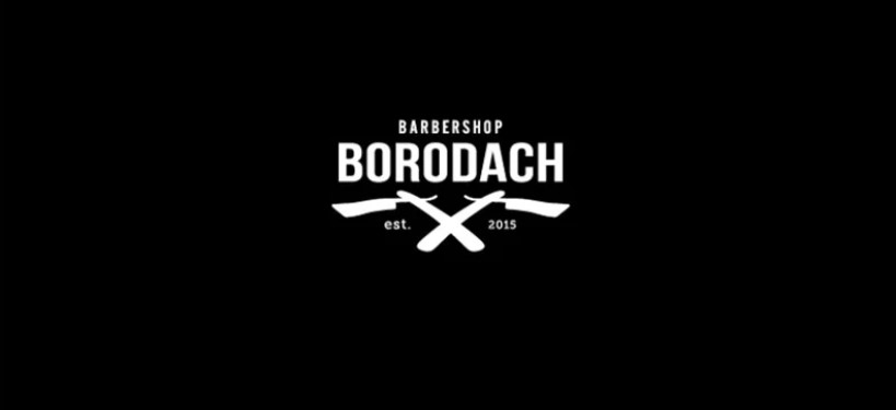 borodach barber shop logo