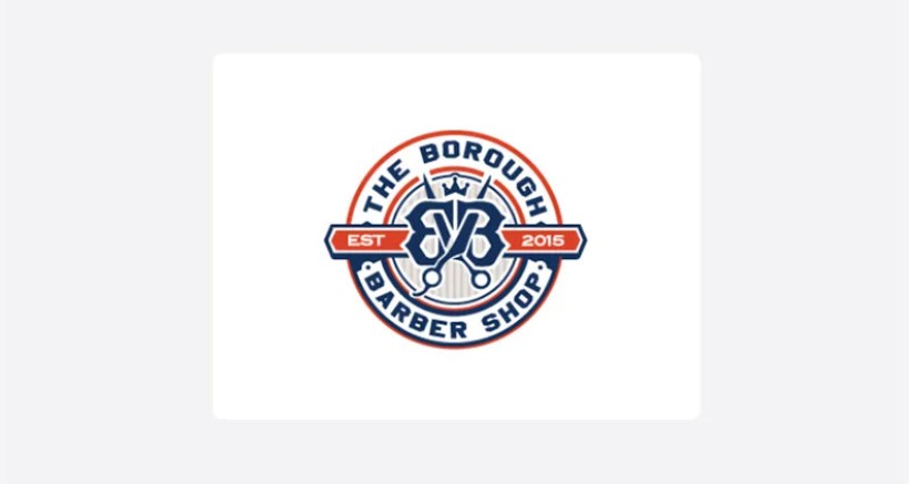 borough barber shop logo