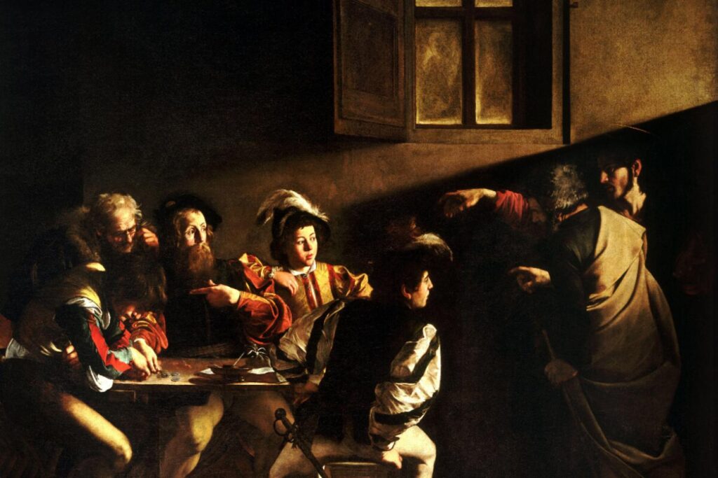 The calling of st matthew painting