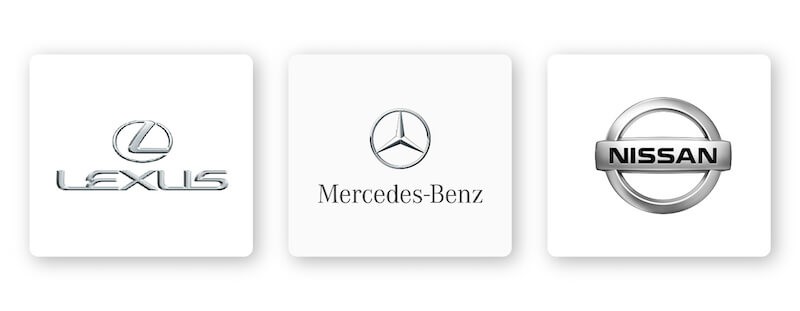 gray logos in automative design