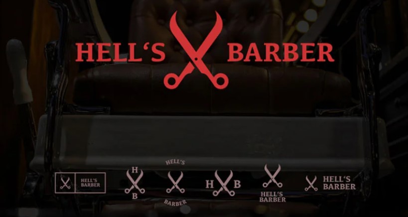 hell's barber shop logo