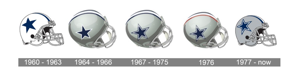 helmets of dallas cowboys logo