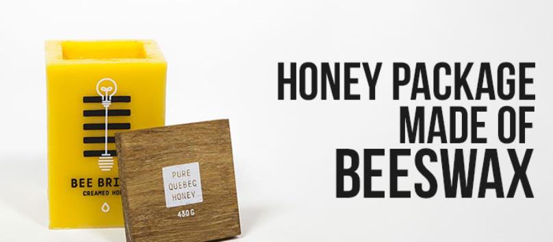 honey package made of beeswax