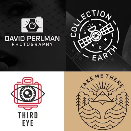 line art photography logos