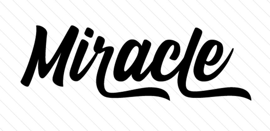 miracle word wedding fonts