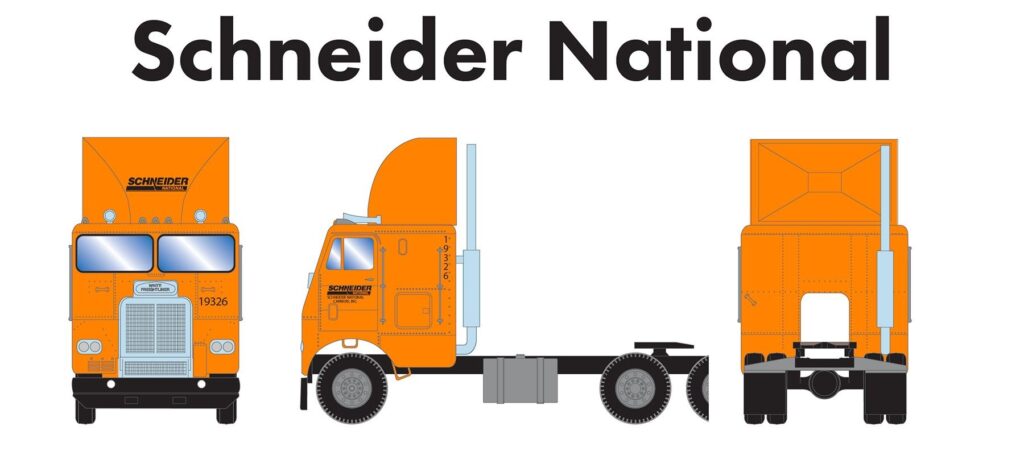 schneider national trucking logo design