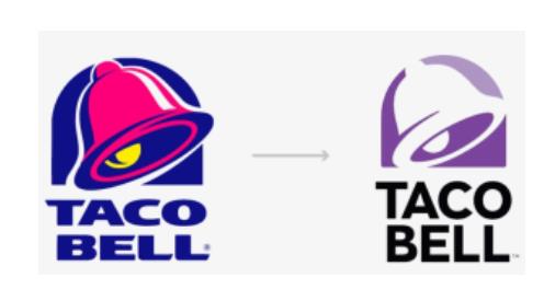 stacked appearance of taco bell logo