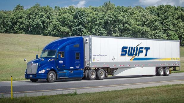 swift transportion trucking logo design