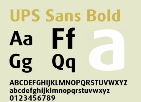 typeface of ups logo