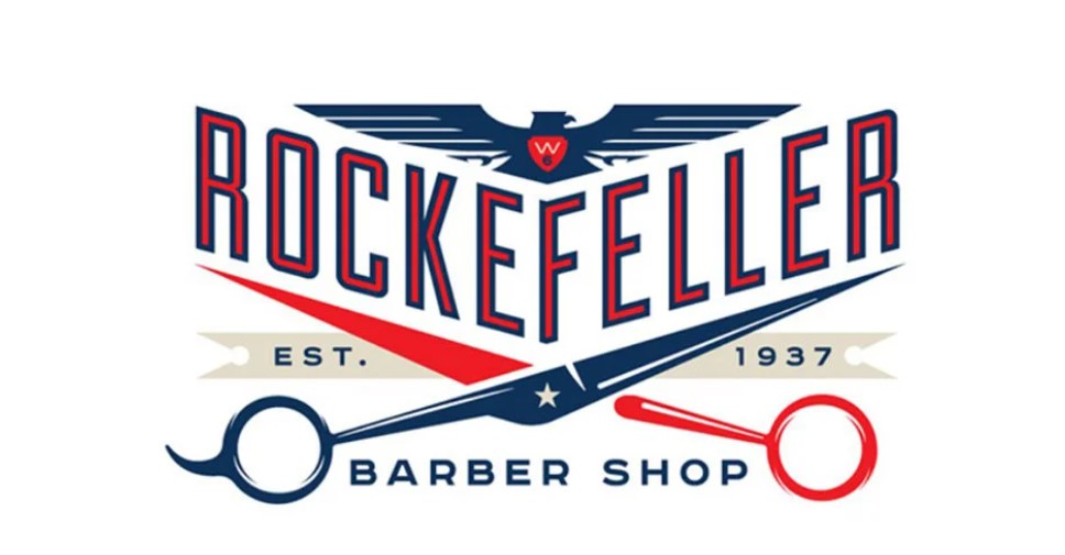 typography of barber shop logo