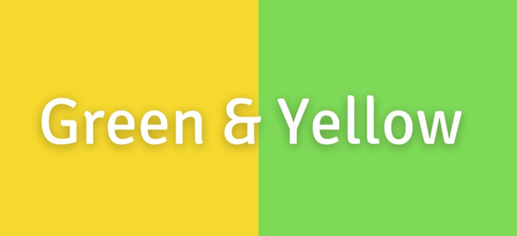 what color goes with dark green and yellow