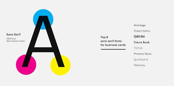 sans-serif best font for business cards