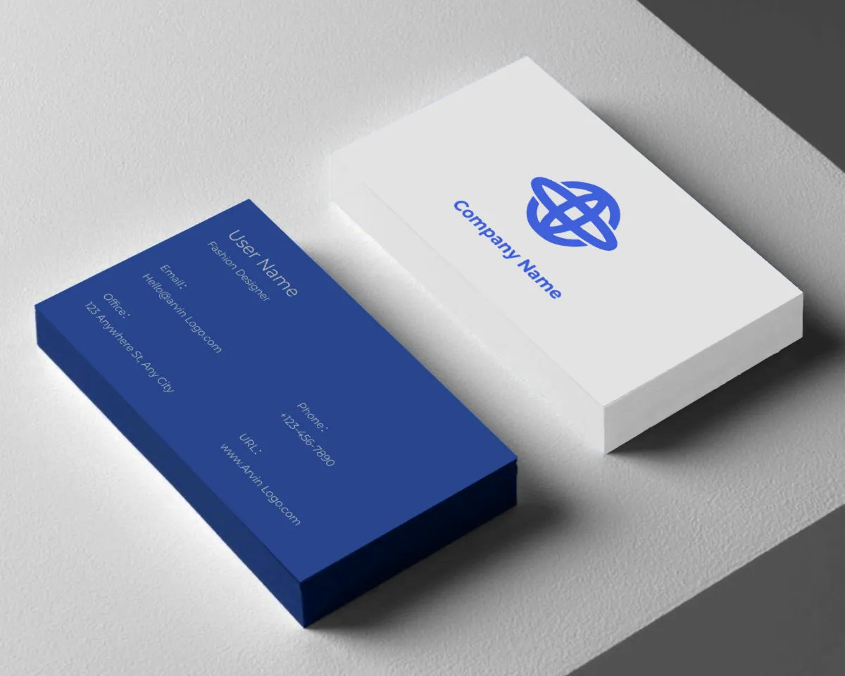 standard business card mockup