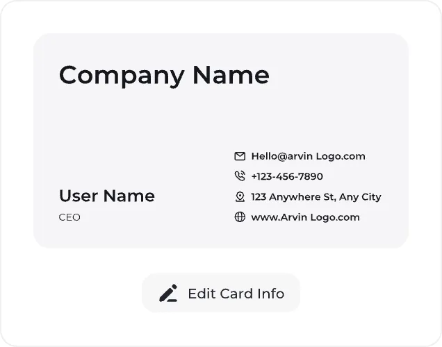 Make custom business cards by adding your personal information and professional contact information