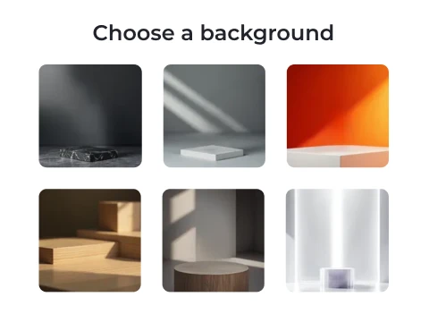 Choosing a background style for your product image using the AI background generator